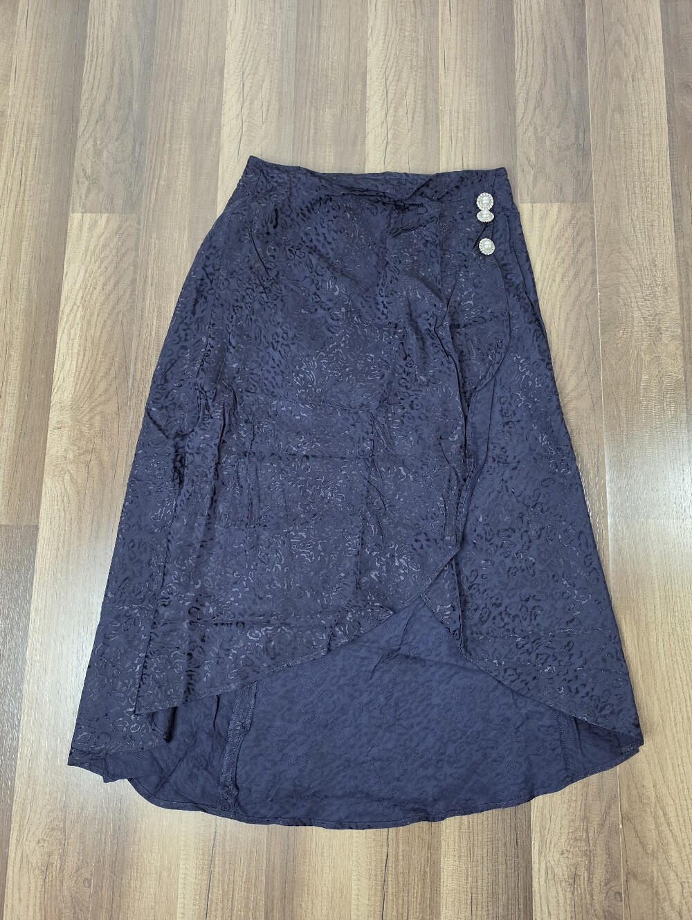 LPA Eleanor Asymmetrical Wrap Skirt Jacquard Chic Glam Quiet Luxury Elegant.  S